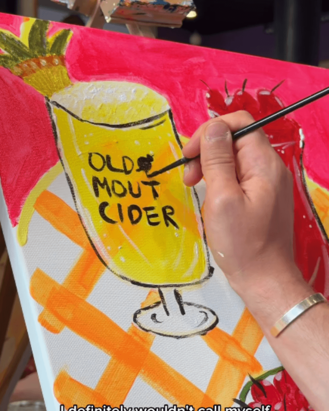 Toby Jones at Old Mout Cider’s Moutopia Sip & Paint event in London
